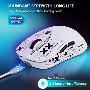 HXSJ-T68Pro 3D 3-Mode <span class=keywords><strong>Mouse</strong></span> da gioco leggero ergonomico 500mAh ricaricabile PAW3311 ottico E-Sport <span class=keywords><strong>Mouse</strong></span> con <span class=keywords><strong>USB</strong></span>-<span class=keywords><strong>C</strong></span> per Laptop - Product Image 3