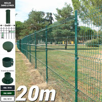 Panneau de clôture en treillis métallique soudé 3D, écologique, anti-rongeurs, pliable, robuste, galvanisé, revêtement PVC, emballage sur palette, vert