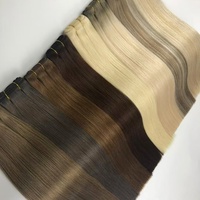 Extensions de cheveux à trame machine double trame Remy 100% cheveux humains colorés cousus à la machine