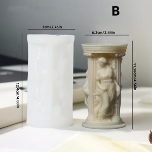 Moule en silicone 3D pour bougie en résine, sculpture de la déesse Athéna, décoration d'intérieur, moule à bougie parfumée, vente en gros - Product Image 5