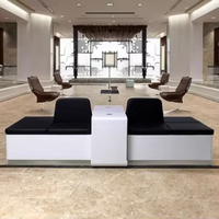 Tabouret de canapé de bureau en métal au design moderne avec revêtement personnalisé pour le hall de la banque, le salon d'attente de l'hôpital et l'hôtel