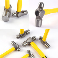 Plastic-coated Handle Ball Peen Hammer, High Carbon Steel Hardware Tool, Construction Ball Hammer for Wall Striking