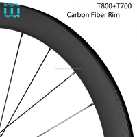 Set Roda Sepeda Jalan Raya Rem Cakram SeeMore Disc Brake Carbon Wheelset 35/38/40/77mm Serat Karbon Roda Balap Jalan Raya 1423 Aero Flat Spoke Carbon Rim Set