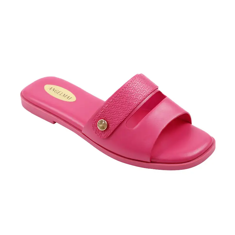 Summer Two Straps Slides Slippers Women Wear Flat-Bottomed Fashion Sandals Anti-Slip Wear-Resistant Fashion Sandals And Slippers