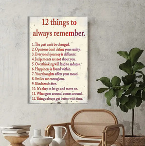 Cuadros de Arte de pared modernos inspiradores 12 cosas para <span class=keywords><strong>recordar</strong></span> para siempre citas lienzo pintura - Product Image 4