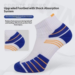 Chaussettes de basketball mi-mollet épaisses avec semelle en tissu éponge, chaussettes de sport professionnelles de haute qualité pour hommes, chaussettes de course à pied - Product Image 4