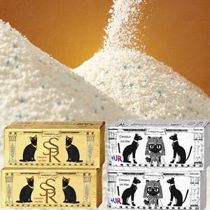 Umweltfreundliche Cassava-Katzenstreu 1mm Löslich Schnell Klumpend Staubfrei Regenbogenfarben - Product Image 1