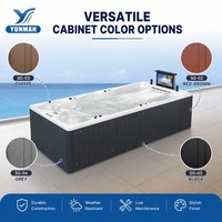 YUNMAN Spa de nage extérieur de luxe moderne avec système de contrôle Balboa, piscine à contre-courant et hydromassage pour maison, hôtel et villa