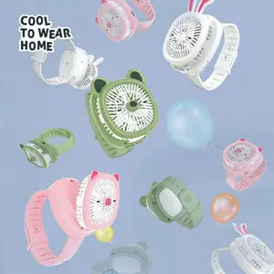 Rechargeable Wrist Strap Hand Fan Foldable Clip Watch Fan For Kids Usb Portable Charging Non Electric Fan