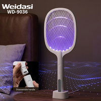 Raquette anti-moustiques électrique portable Weidasi, rechargeable par USB, sans produits chimiques, pour moustiques et mouches, pour la maison et le bureau