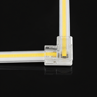 Connecteur étanche 2 broches pour bande LED COB monochrome 8mm 10mm, clip cristal sans soudure pour tube en silicone