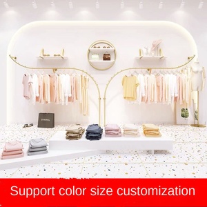 Shunying Thân Thiện Với Môi Sắt Treo Tường Cửa Hàng Quần Áo Hiển Thị Giá Quần Áo Cực Trẻ Em Của Quần Áo Móc Áo 3.5M Kệ SHY-W72 - Product Image 5