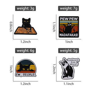 Pew Madafakas Esmalte Pin Ew People Humor Ridicule Cat Lesbians Eat What Broches Solapa Insignia Joyería Regalos para Amiga - Product Image 6