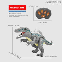 Spray Mist Rc Robot Dinosaurio Nuevo Control remoto Simulación Dinosaurio Modelo de juguete Moverse y caminar con luz y sonido para la venta al por mayor