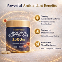 Capsules de glutathion liposomal 1500 mg |   Soutien Antioxydant |   Quercétine et vitamines |   60 capsules végétaliennes