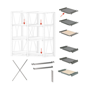 Fami 3-Edge System Ar Worktop L1160 D1200 Blue Ral5012 Simple Extension Utility <b>Rack</b> - Product Image 1