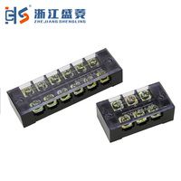 TB-2506 600V 25A double rangée fixe 6 voies en laiton vis barre de connexion bornier automobile industriel multi-voies Installation