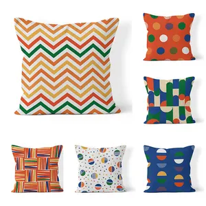 Nuovi produttori di fodere per cuscini alla moda fodere per divani a righe colorate fodere per cuscini per divani in poliestere dal Design personalizzato