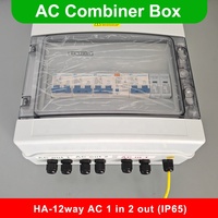 RUIPEIN AC400V 32A/63A 1 Input 2 Output Kotak Kombiner Fotovoltaik Surya MCB SPD Tahan Air Tahan Debu IP65 Distribusi 12-Arah
