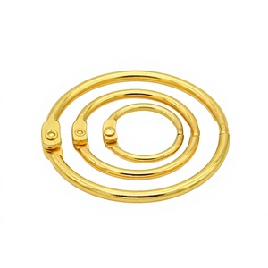 YIWANG Color oro redondo libro carpeta anillo tarjeta anillos hojas sueltas encuadernación anillos - Product Image 1