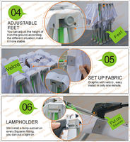 Stand publicitaire pop-up personnalisé de 8/10 pieds, facile à monter, forme droite, pour exposition, mur de bannière pop-up pour salon professionnel