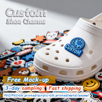 2027 En gros Breloques personnalisées en PVC pour sabots, Breloques décoratives pour lacets de chaussures, Accessoires pour sabots, Boucles