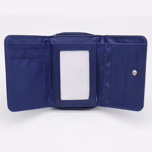 Diy patrón de moda Unisex viaje triple cartera en blanco vaquero cierre de cremallera cartera forro de lona sublimación de longitud corta - Product Image 5