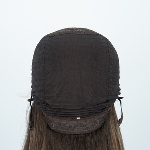 Peluca judía con encaje frontal, cabello humano europeo, nudos invisibles, lisa, con reflejos castaño oscuro, lista para enviar - Product Image 5