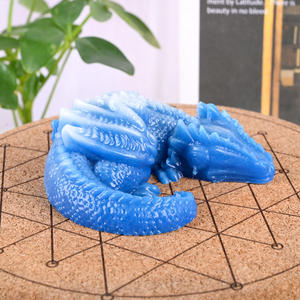 Nueva Escultura de Dragón de Resina Azul Decorativa, Artesanía Folclórica, para Regalos y Recuerdos - Product Image 4