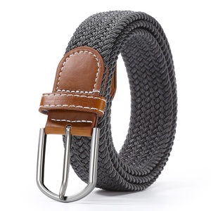 メッシュベルト 編み込み ストレッチ ゴムベルト 合金ピンバックル 男女兼用 - Product Image 3