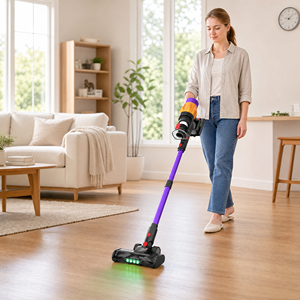 Aspirateur à main sans fil, moteur sans balais 650W, autonomie de 60 min, écran tactile LED, nettoyage humide et sec pour la maison - Product Image 2