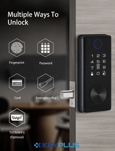 New Design Factory Price Electronic IC Card Password Keypad Deadbolt <b>Smart</b> Single Door <b>Lock</b> D2-TY Design Factory Price Deadbolt - Product Image 2