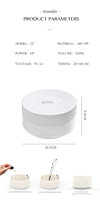Diffuseur d'huiles essentielles ultrasonique décoratif pour la maison, 7 couleurs changeantes, humidificateur d'air aromatique, diffuseur d'huiles essentielles pour le yoga, 2024