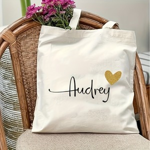 Bolsa de Mano <span class=keywords><strong>Harper</strong></span> Design con Nombre Personalizado, Color Rosa Corazón Café, Regalo para Damas de Honor, Novias, Madres - Product Image 4