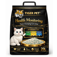 Litière pour chat écologique avec fonction de test de pH, 5 kg, blanche, agglomérante en papier sûr, pour les propriétaires de chats du monde entier