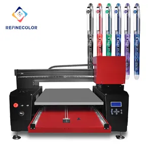 Refinecolor 6090 Printer UV desain baru ekspor casing kayu kemasan botol mesin cetak Flatbed Printer UV