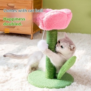 OEM Arbre à gratter pour <span class=keywords><strong>chat</strong></span> d'intérieur en sisal, design tulipe, durable, avec jouet pour chaton et balle - Product Image 4