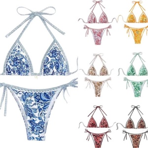 <span class=keywords><strong>บิ</strong></span><span class=keywords><strong>กิ</strong></span>นีเซ็กซี่บราสามเหลี่ยมพิมพ์ลายพอร์ซเลน<span class=keywords><strong>สี</strong></span><span class=keywords><strong>ฟ้า</strong></span>ขาวเซ็กซี่แบบผูกเชือกสำหรับผู้หญิง - Product Image 2