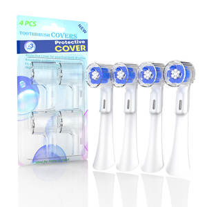 Oral B – couvre-brosse à dents, 4 pièces, capuchon de protection pour brosse à dents électrique, têtes de brosse rondes, ajustement universel, réutilisable, lavable - Product Image 4