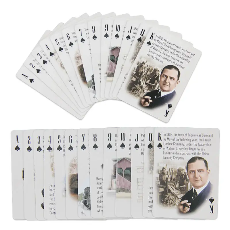 Cartes de poker à impression personnalisée de changement Cartes à jouer OEM avec logo personnalisé en boîte blanche