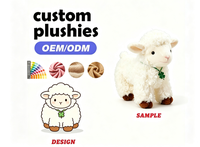 Peluche personnalisée, jouet en peluche doux, poupée en forme de mouton blanc pour cadeau promotionnel, peluche personnalisée