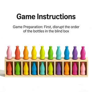 Jeu de société éducatif de simulation amusant pour enfants : devinez la boisson dans la bouteille, jeu de mémoire tactile, interaction parent-enfant - Product Image 3