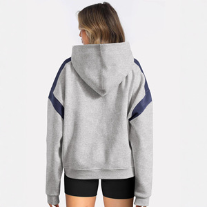 Sweat à capuche colorblock style occidental pour femme – Tendance, coupe oversize, couleurs contrastées, automne-hiver, manches longues, pull à capuche ample - Product Image 5