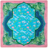 Tapis de Mahjong Absorbant, Livraison enroulée sans plis, Rose Vif Édition Règles de Mahjong Chinoiserie Saisons Estivales