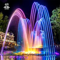 Fuente de Agua Circular Personalizada con Luz LED Impermeable de Acero Inoxidable para Villa, Patio o Punto Turístico
