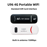Yiran U96-E Dongle WiFi 4G LTE Portabel 150Mbps Modem USB Nirkabel Mini Terbuka Kunci Global untuk Perjalanan, Luar Ruangan, dan Mobil