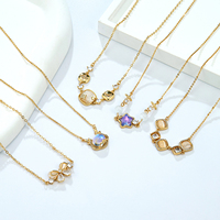 Collar gargantilla chapado en oro NYH, accesorios para el cuello al por mayor, collar con colgante geométrico de piedra lunar, ojo de gato y ópalo