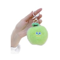 Porte-clés en peluche mignon pour enfant, mini, doux et moelleux, en forme de fruits (banane, avocat, pastèque, mangue, citrouille) et de légumes (aliments)