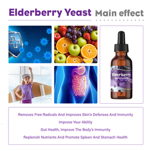 Etiqueta Personal Suplemento alimenticio Niños Apoyo inmunológico Levadura de saúco negro Gotas líquidas Suplemento para niños para refuerzo inmunológico - Product Image 4