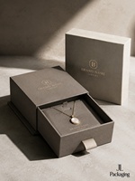 Boîte de rangement pour bijoux, boîte à pendentifs personnalisée, fournisseur d'emballages de détail, boîte cadeau élégante, présentoir de qualité supérieure, vente en gros